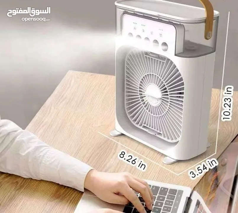 مروحة تكييف بسعة كبيرة لخزان الماء - تعمل بالطاقة USB، تصميم هادئ، 3 سرعات للرياح، محمولة لتبريد الم