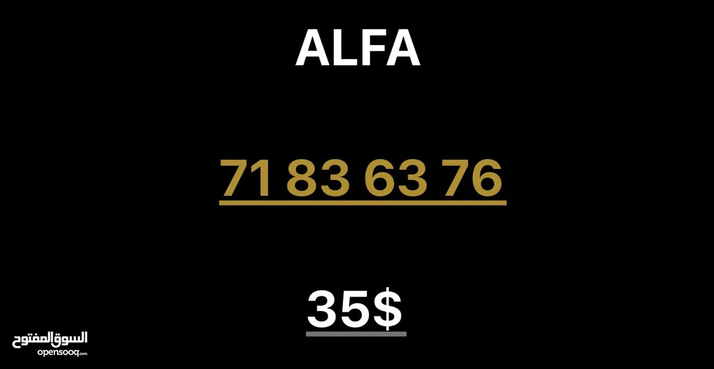 Alfa number