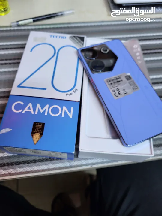 مستعمل اخو الجديد Kamon 20 pro 5G رام 16 جيجا 256 أغراضة والكرتونه الأصلية متوفر توصيل