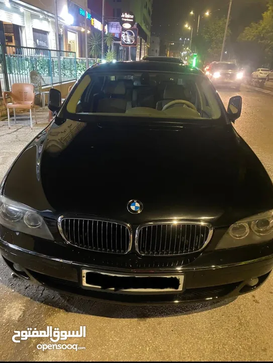* BMW 730LI موديل 2008 لون اسود ، فرش لون بيج ، فل اضافات ، فتحة سقف، جنوط مغانيسيوم ، بلوتوث،