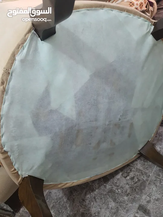 طقم كنب 7 مقاعد فاخر بحالة ممتازة خشب زان