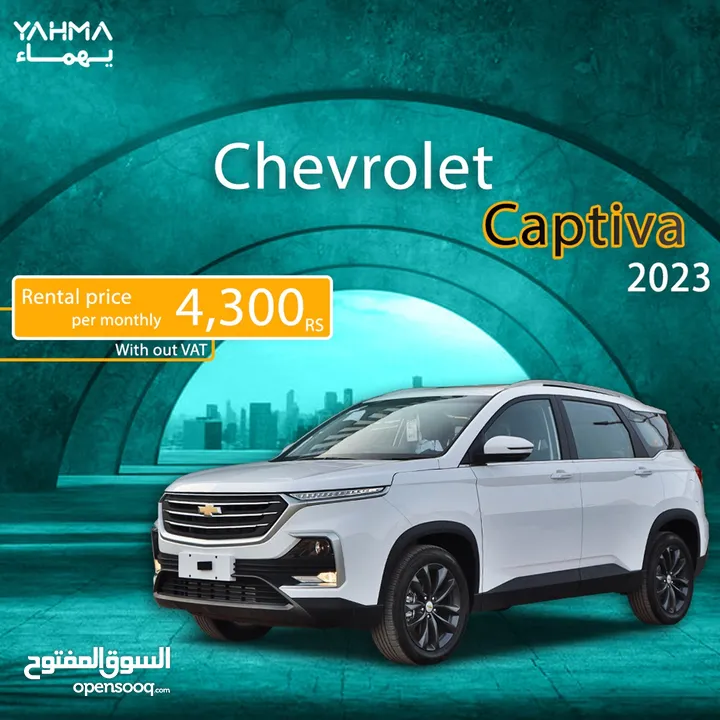 Chevrolet Captiva 2023 for rent in Riyadh-Free delivery for monthly rental