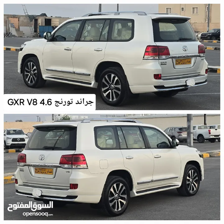 لاند كروزر جراند تورنج GXR V8 4.6 أعلى مواصفات بدون حوادث ولاصبغ نهائيا المستخدم الاول