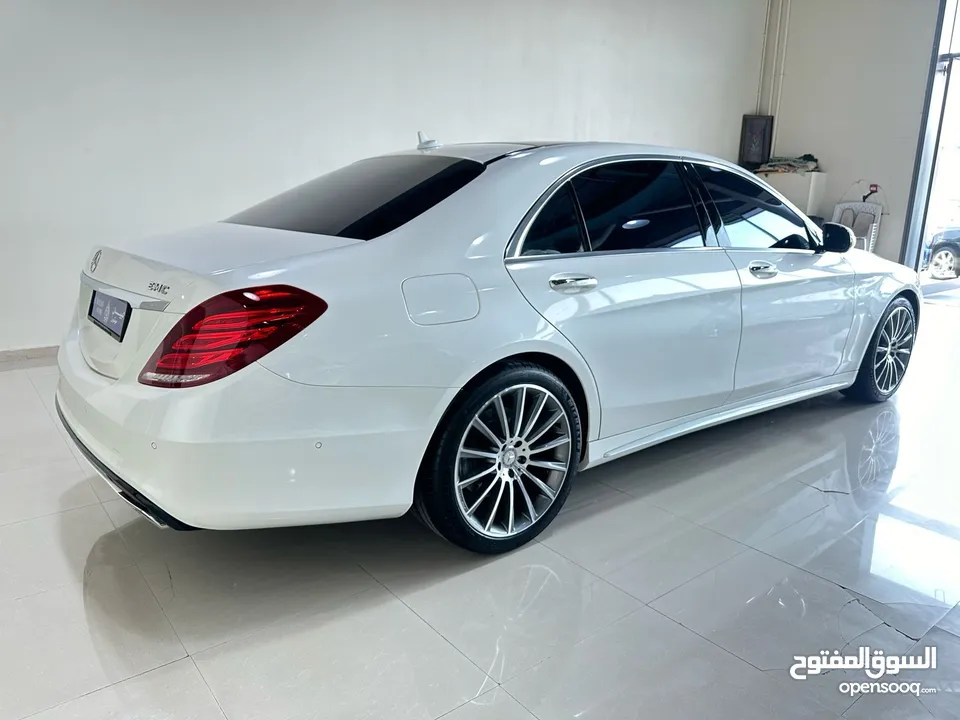 مرسيدس S500 ابيض داخل بيج 5 فصوص خليجي