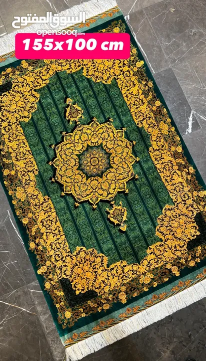 سجادة حريرية إيرانية يدوية فاخرة – صناعة  قم  الأصلية