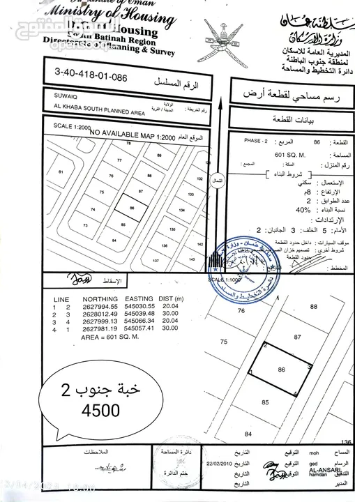 أراضي متنوعة في ولاية السويق