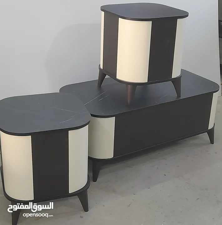 طاولات وسط مكون من ثلاث قطع خشب لامنيت 18م الون حسب الطلب مقاسات كبيره