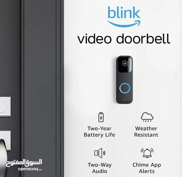 بلينك فيديو جرس الباب يعمل مع اليكسا Blink Video Doorbell WORK WITH ALEXA GOOGLE