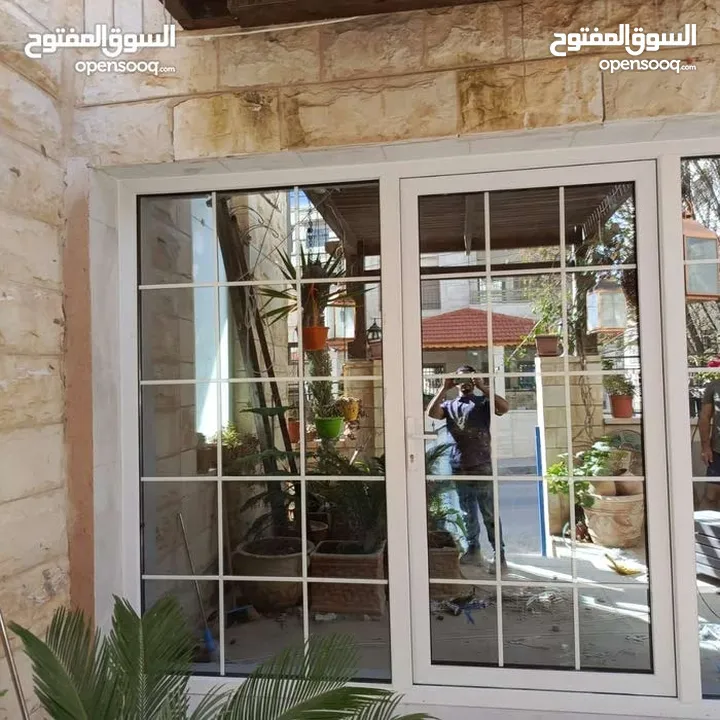 ارخص شبابيك دبل المنيوم الخاص و فلسطيني واليو بي في سي upvc