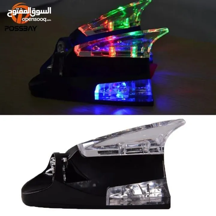 أضواء تعمل بالرياح على شكل زعنفة قرش Wind Powered Shark Fin LED Light