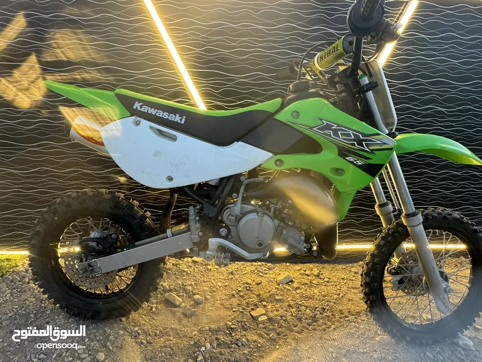 كىساكي65cc موديل 2018 دراجه بحالت وكاله مستخدم ثاني دراجه قويه 6 غيار تو ستروك