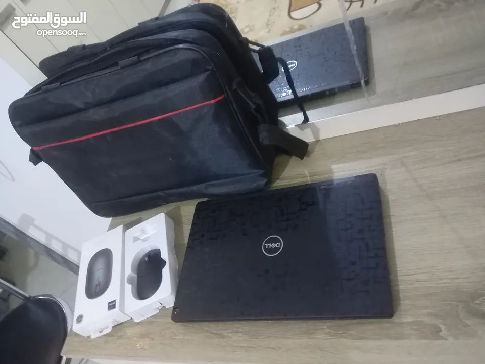 لابتوب DELL مستعمل بحالتي الوكاليالون الاسودالامع