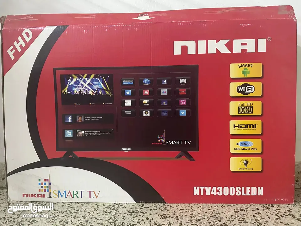 Nikai 43 inches Smart TV, FHD, Price 350