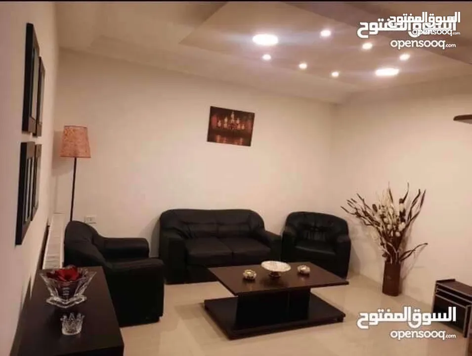 شقة مفروشة للايجار السابع خلف مسجد ابو عيشة طابق ارضي مساحة 120م