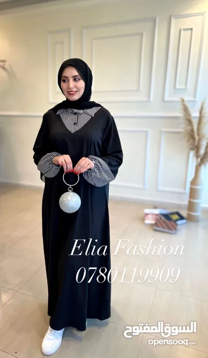 فستان مقلم او عباي سعرها 12