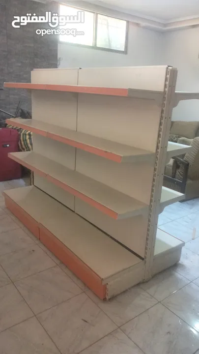 رفوف مزدوجة وسطية ورفوف حائطية عابدين للبيع
