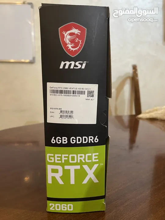 كرت شاشة RTX 2060 شبه جديد ومختوم