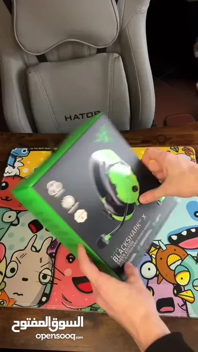سماعة Razer BlackShark V2x اخف سماعة من شركة Razer سماعة قوية للجيمنج + سماعة سلكية + في مجال بالسعر