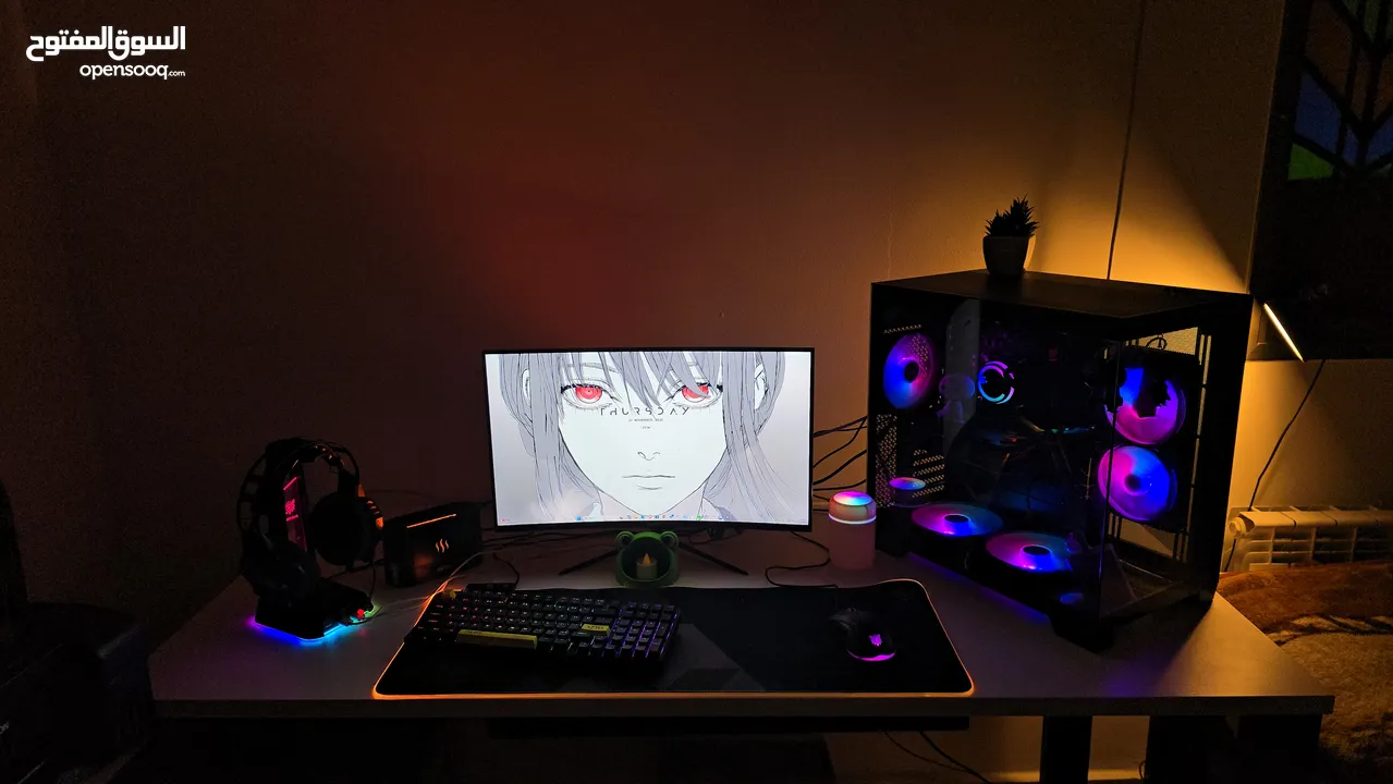 كمبيوتر ألعاب وتصميم احترافي مع كامل اغراضه (مواصفات جيل جديد)