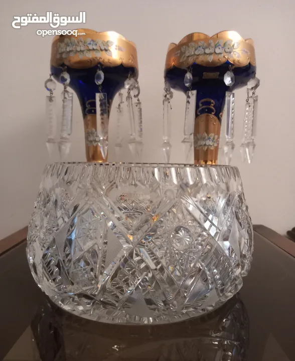 Crystal Egermann كريستال تشيكي ماركة   مزينة بطبقة سميكة من ماء الذهب Egermann