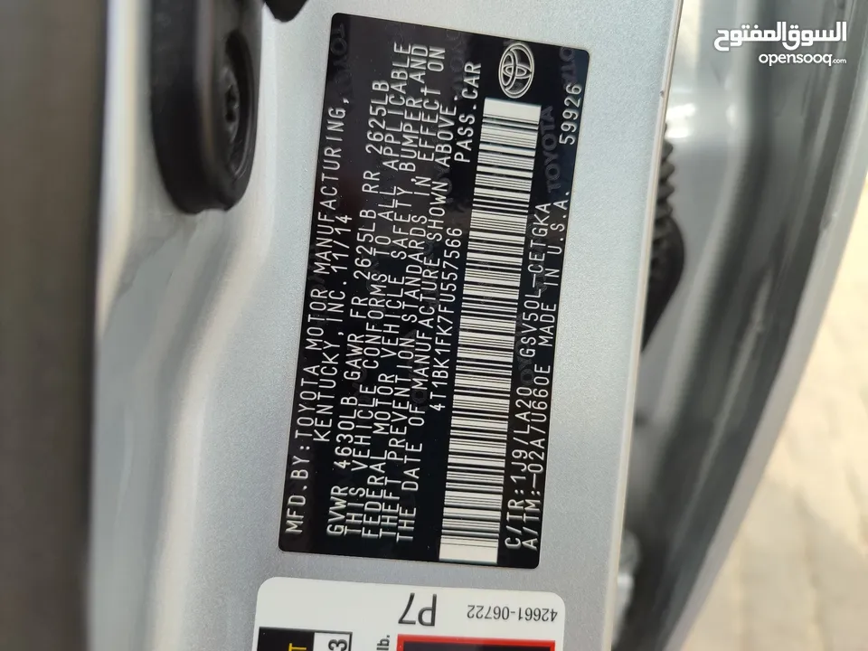 تويوتا كامري 6V  XLE 2015 للبيع