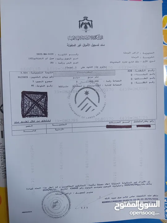 أرض للبيع في منطقة الفلل الغربية للرمثا (كوشان مستقل)