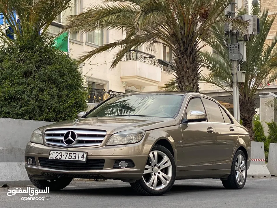مرسيدس c200 2008  فل مع الفتحه     اضافات مميزه فتحه/برادي كهرباء/حساس