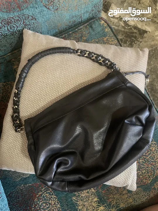 Original Trendy Bebe feux leather  shoulder bag - used شنطة يد / كتف عملية جلد طبيعي ماركة Bebe
