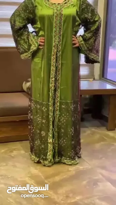 قفطان مغربي أصلي حرق اسعار بتطريز فاخر قطعتين شغل يدوي
