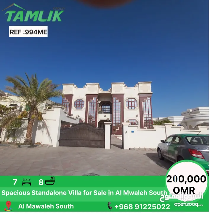 Great Stand Alone villa for Sale in Mawaleh south REF 994ME