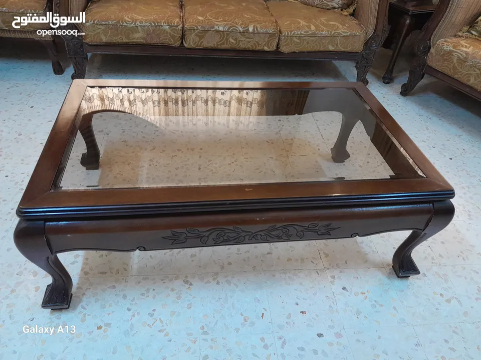 طقم كنب /9 مقاعد /منجد داخلي خشب بدل القشاط تقيل غير تجاري