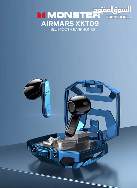 MONSTER AIRMARS XKT09 True Wireless Gaming Earphones سماعات جيمنج حديد بصوت خرافي