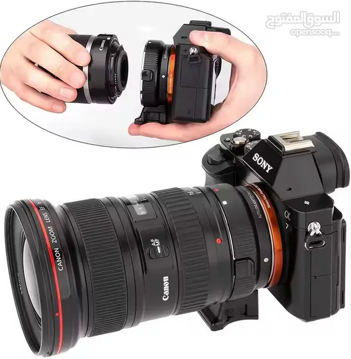 ادابتر لتركيب عدسة كانون على كاميرا سوني   VGEET auto focus dslr camera  EF to E mount Lens Adapter