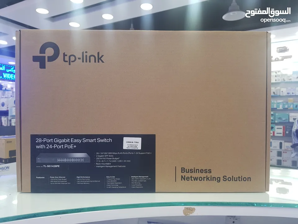 Tp-link 28-port Gigabit easy smart switch with 24 -port PoE+ Business network solutions TL-sg1428PE