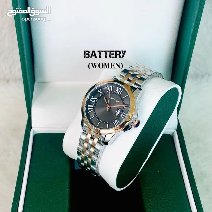 ساعة رجالية ونسائية من ماركات عالمية مختلفة  Rolex // Tissot // kalvin klein // cartier //  cucci