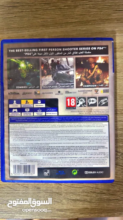 سيدي call of duty البلاستيشن 4 بحالة ممتازة