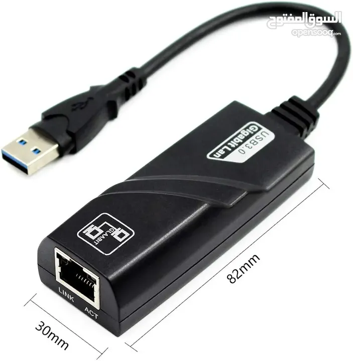 محول إيثرنت أنثى USB 3.0 ذكر A إلى RJ45 يربط الكمبيوتر أو الكمبيوتر اللوحي بجهاز راوتر أو مودم