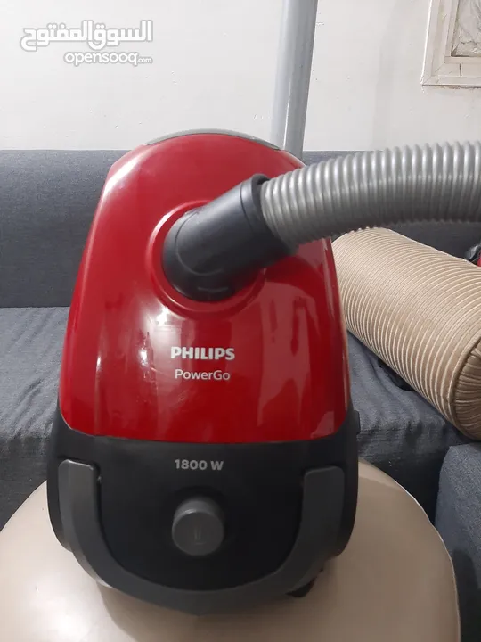 مكنسة كهربائية باور جو من فيليبس، قدرة 1800 واط شغاله 100%  Philips PowerGo Vacuum Cleaner 1800W