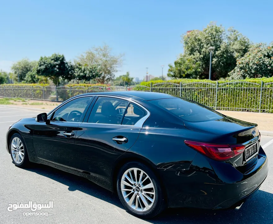 A Clean And Beautiful INFINITI Q50 2019 Black Gcc