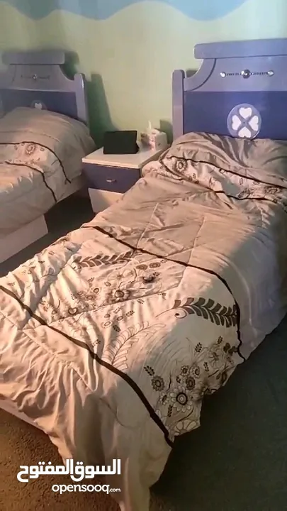 طقم كنب كورنر وغرفة نوم اولاد