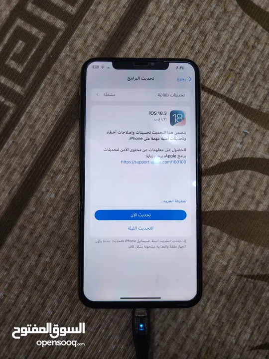 ايفون اكس ماكس لون ذهبي نظيف جداً