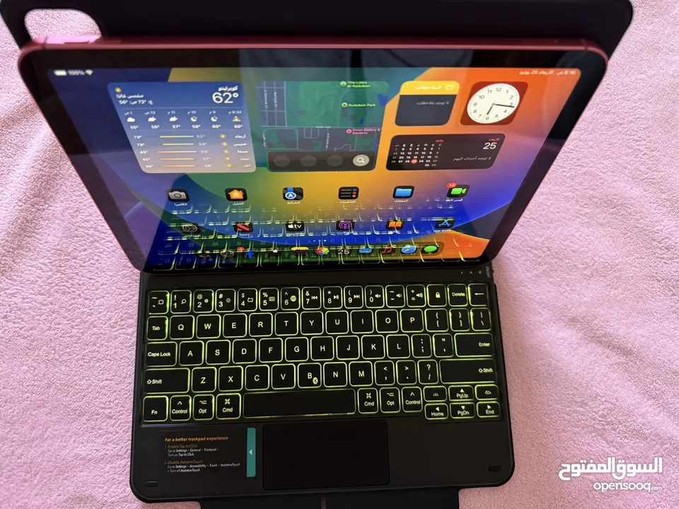سعر حرق I pad 10   مشحون 12 مرة فقط بطارية 100%