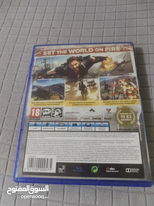 أسطوانة لعبة JUST CAUSE 3 بدون خدش PS4