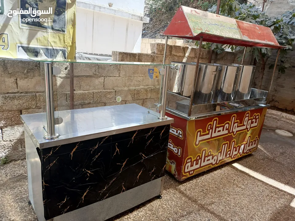 طاولات ستانلس وعرباية عصير