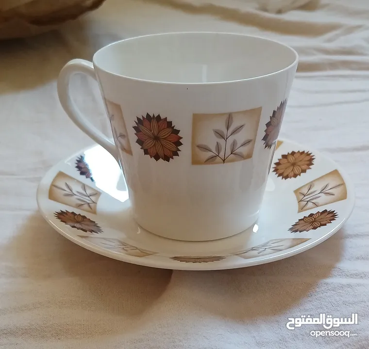 فنجان وصحن فاخر - ماركة Royal Vale الإنجليزية الأصلية