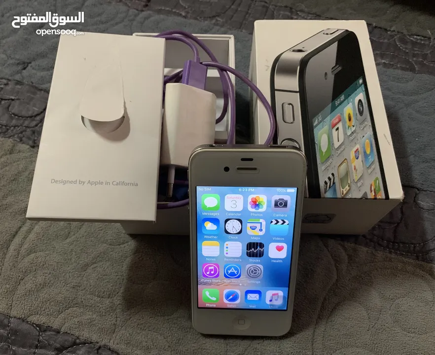 Iphone 4s 16GB كامل بالكارتونة والشاحن جديد