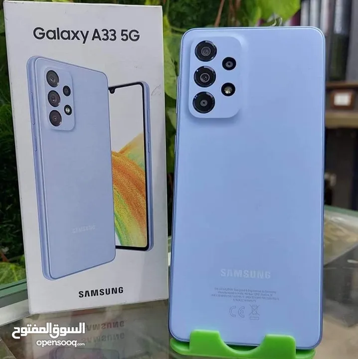 مستعمل اخو الجديد Samsung A33 5G رام 16 جيجا 128 أغراضة والكرتونه الأصلية مكفول متوفر توصيل