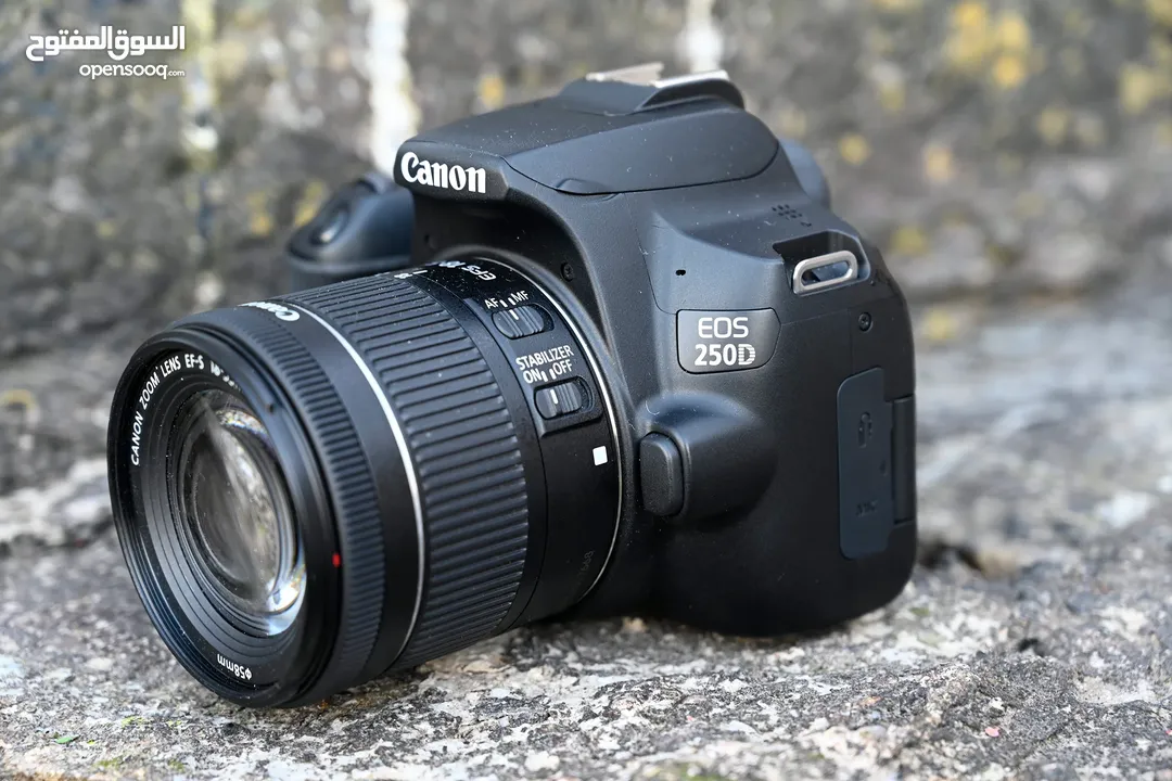 عدة تصوير كاملة للبيع بسعر مغري ‏1 - Canon 250d إستعمال خفيف جداً 2 - عدسة  18.55 3 - عدسة 50 1.8 - (227304448) | السوق المفتوح