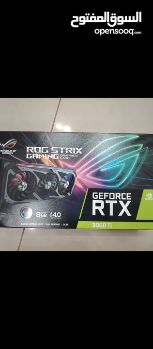 كمبيوتر بكرت شاشة 3060ti Asus ROG strix