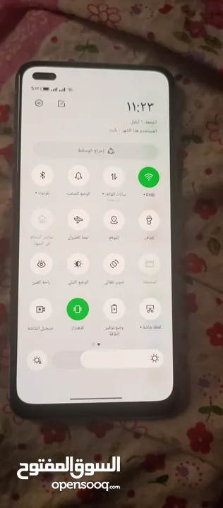 اببو OPPOرينو4 فايف جي  ذاكرة 128 عشوائي 8+5 خطين سيم  بصمه مدمجه بشاشه